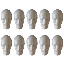 10X Male Wig Display Cosmetology Mannequin Stand Model Foam White