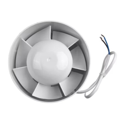 Exaustor de 4 Polegadas e 100 mm em Linha, Ventilador de Baixo Ruído, Ventilador de Banheiro e Cozinha, Volume de Vento