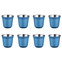 8X 80 Ml Doppel Wandige Edelstahl Espresso Tassen Isolierung für Pixie Kaffee Tassen Kapsel Form Kaffee Tassen,C