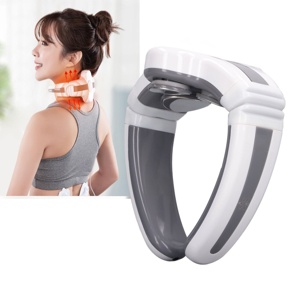 Black 4-Head Electric Pulse Neck Massager 500mAh