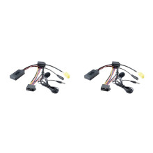 2X 6Pin Auto  Audio Adapter MIC Freisprecheinrichtung AUX Kabel für  159  500 LANCIA Musa   Fortwo 451