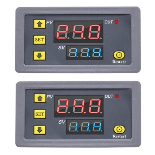 2X Digital  Delay Relay LED Display Cycle Timer Control  Adjustable Timing Relay  Delay  AC110-220V