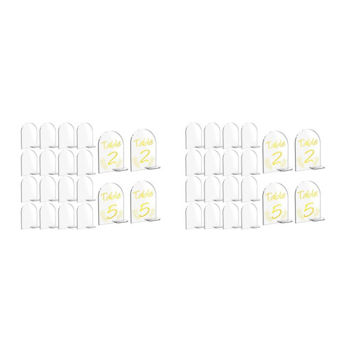 40 Pacotes de 6X4 Polegadas em Branco Acrílico Números Sinais com Suporte Sinal de RecepçãO de Casamento DIY Arco Acrílico Sinais de Suporte