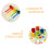 1Set Educational Wooden Color Cognition Sorting Cups Toy Assorted 8