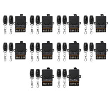 10X Ac 220V 30A 1Ch 433Mhz Funk Fern Bedienung Schalter Rf Relais Empfänger + Ein/Aus Sender für Elektro Geräte Lampe
