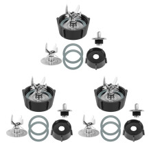 3X 6-Punts Fusion Blade 4980 & 4902 Blender Jar Bodem Vervangende Onderdelen Compatibel voor Osterizer Blender Blade