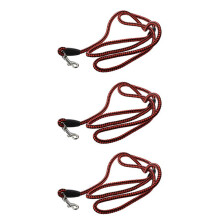 3X Laisse en Cuir Artificiel Tresse pour Chien - S