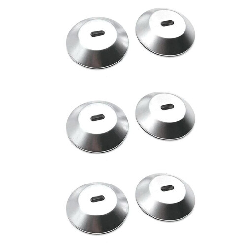 Adhesive Security Plate with Slot for Cables to Lock Down Laptops, Tablets, Monitors and Other Devices (Silver 6 Pack)