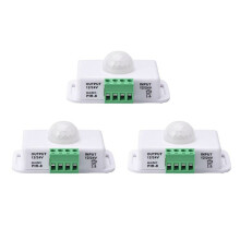 3X PIR Infrarot Bewegung Sensor Detektor, 12V-24V Streifen Licht Bewegung Sensor Schalter, für Schrank Schrank Treppen KüChe