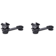 2X Dreifacher Kalt Schuh Halterung Universal Erweiterung Halterung Halter Adapter Für LED Video Licht DSLR Telefon Gimbal Stabilizer