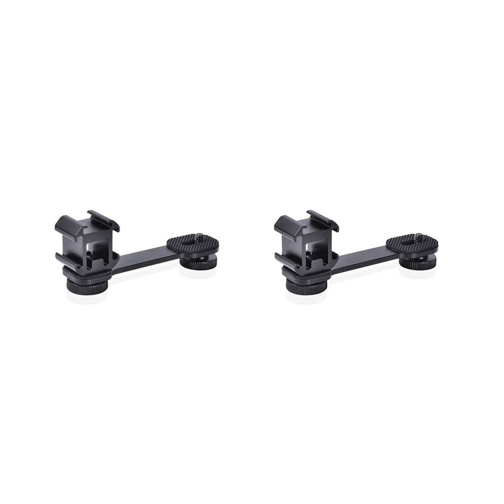 2X Triple Cold Shoe Mount Universal Extension Bracket Holder Adapter For Led Video Dslr Phone Gimbal Stabilizer Light 4712109651774