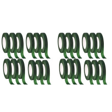 24 PièCes SéRies Ruban Floral Fleuriste Tige Enveloppement Ruban Vert pour Bouquet Fleurs et Fabrication Artisanale