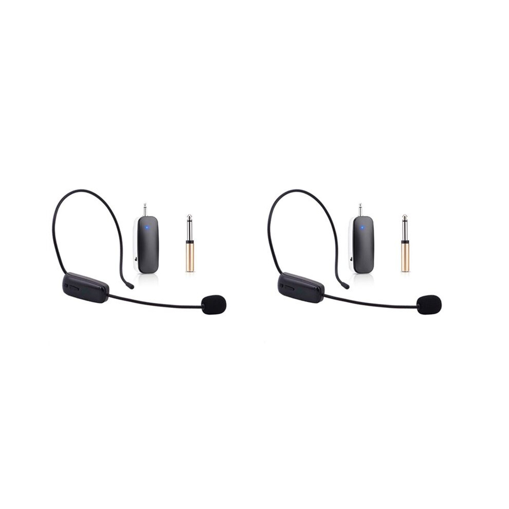 2X New 2 In 1 Handheld Uhf Wireless Microphone Professional -Wear Mic Volume Amplifier For Speech Teaching 6031188515509