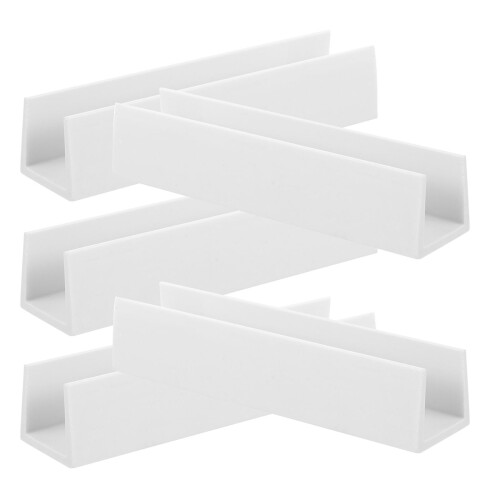 5 Pezzi Supporto U Rinforzo Recinzione Cancello Guida Plastica Bianco 1