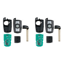 2X Car Remote Key 3 Buttons Fit for 3/5 Series X5 X6 Cas2 Cas3 433Mhz