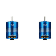 2X Motor Sin Escobillas de Alta Eficiencia 540 Sensored para 1/10 RC Coche Azul, 10.5T 3450KV