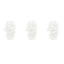3X Perlen Heisse Bohr Spitze Braut Perlen Blumen Stickerei Patches fuer Kleidung Hochzeit DIY Dekor Kleid Eisen Auf Naehen Dekoration Weiss