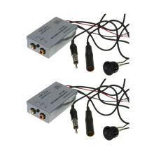 2X Universal Fm Modulator Stereo Mp3 Auto Antenne Kabel Auto Radio Cinch Aux Adapter