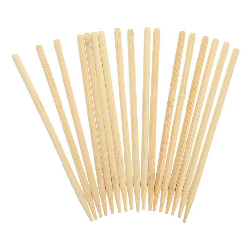 100 pz pennarelli in legno con graffetta, punta fine, marrone chiaro 2