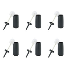 6X Escobillas y Soportes para Inodoros Escobilla para Inodoro con Soporte Gris Oscuro para BañOs Escobilla para Inodoro de DiseñO Moderno con Tapa