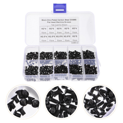 1Set Flat Head Cap Screws Durable Carbon Steel Laptop Computer Screws 1