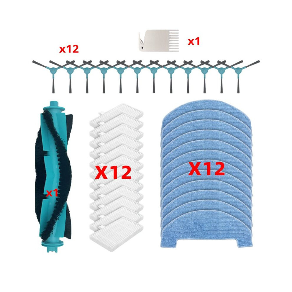 Semoic For Mova E10, E20 / Trouver E10,E20 Pro Main Roller Side Brush Hepa Filter Vacuum Cleaner Spare Parts