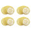 24 Exquisite Gold-Tone Flower Dinning Table COASTERS SET 1