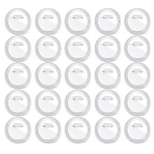 3 Inch DIY Button Pins Acrylic Button Pin Badge Clear Button Badges Pin Back Buttons for School Projects 25Pcs