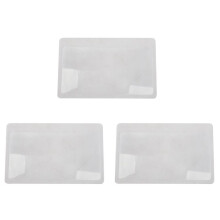 3piezas 3 X Lupa Aumento de Magnificacion Fresnel Tamano de Tarjeta de Credito de Bolsillo Lupa Transparente