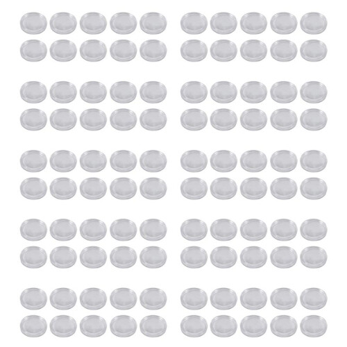 100 Pcs Small Round Transparent Plastic Coin Capsules Box 33mm