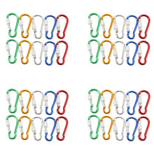 40Pcs Color Clasificado de Aleacion de Aluminio Mosqueton Cilp Gancho Botella Soporte
