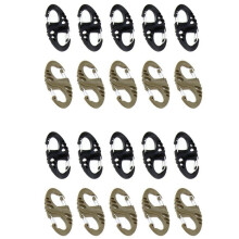 20 Pcs Practical Outdoor Sports 8-Shaped Small Carabiner Snap Climbing Buckle Camping Hiking Clip Hook Keychain