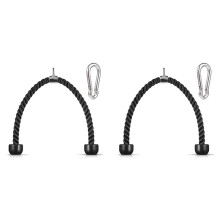 2X Hoch Leistungs Trizeps Pulldown Seil 36 Zoll mit Karabiner Haken, Pulldown Seil für Fitness Zubehör Kabel Maschine für Das Heim Fitness Studio