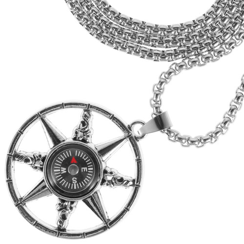 1Pendentif Titane Style Survie Argenté 1
