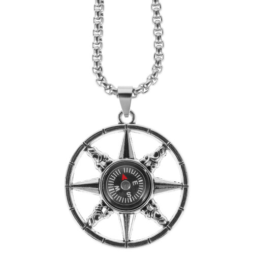 1Pendentif Titane Style Survie Argenté 2