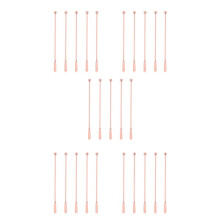 25Pcs Stainless Steel Stirrer Beverage Stirrers Stir Cocktail Swizzle Stick-Rose Gold-Straight Bar,19cm