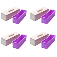 4X Rectangular Wooden Soap Mold with Silicone Liner Cover Loaf Soap Mold Tool DIY Soap Candle Mold 1200G Mold Tool