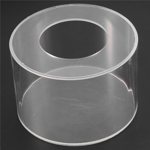 1Pc Round Acrylic Cake Display Board Cake  Smoother Scraper Cake Tray DIY Round Decor Cake Refillable Board(A) 2