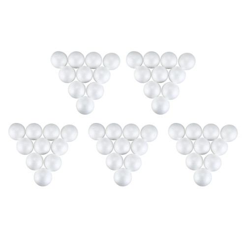 50 x Christmas Decoration Modelling  Polystyrene Foam  Sphere 10cm---White