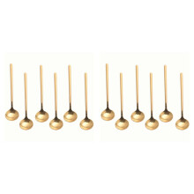 Rostfreier Stahl 12 Stück Espresso Löffel Teelöffel Für Kaffee Zucker Dessert Kuchen Eis Creme Suppe Antipasto (Gold)