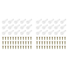 100 Pairs Glass Retainer Clips Kit Cabinet Glass Clips 4Mm Doors Clips with Screws for Fixing Glass Cabinet Doors