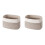 2X Cotton Rope Storage Baskets Bin Storage Square Organizer Foldable Decorative Woven Basket with Handles, C 1