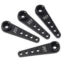 4 STUKS 37Mm 25T Metalen Uitbreiding Stuurservo Arm Hoorn voor RC Auto Crawler Onderdelen, Zwart