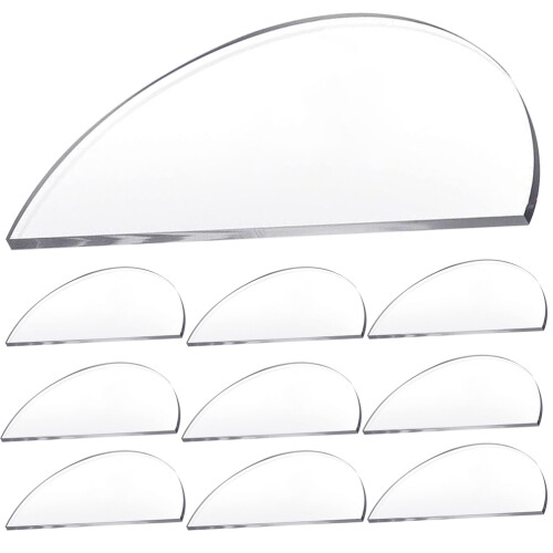 10 Pezzi Segnaposto Trasparenti in Acrilico Forma Semicircolare 2
