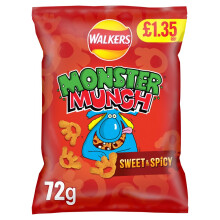 Walkers Monster Munch Sweet 72g (Pack of 18)