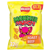 Walkers Monster Munch Crisps 72g (Pack of 18)