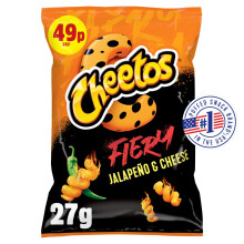 Cheetos Fiery Jalapeno Crisps 27g (Pack of 30)