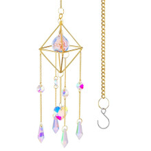 Pingente de Coletores de de Cristal Prismas Coloridos DecoraçãO de Janelas Sinos de Vento de Jardim com Pingente de Corrente para DecoraçõEs de