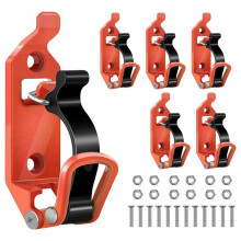 6Pcs Shovel Mount for Roof Rack, Metal Rubber Clamp Mounting Brackets, Durable Axe Holder Clamp Mount Kit (Orange)
