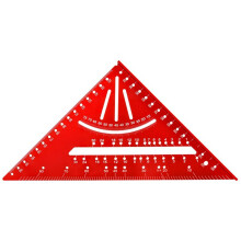 Woodworking Triangle Ruler Aluminum Alloy Woodworking Special Right Angle Ruler 7inch Metric 90 Degree Angle Ruler Red